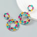 Wholesale Boho Round Color Rhinestone Alloy Earrings JDC-ES-JL934 Earrings 氿乐 Wholesale Jewelry JoyasDeChina Joyas De China