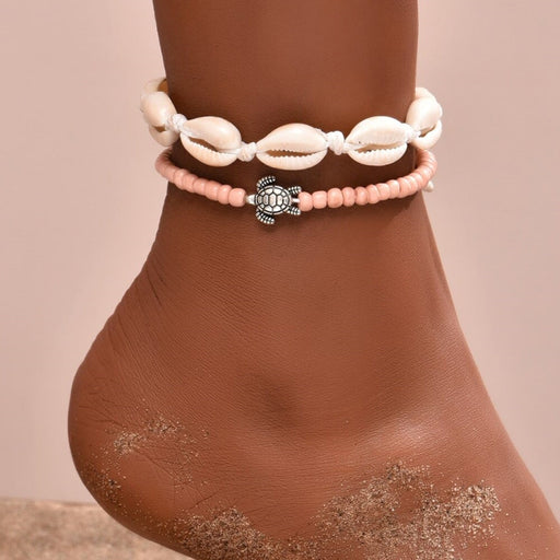 Wholesale Boho Shell Turtle Beaded Alloy Anklet JDC-AS-YeB009 anklets 烨贝 Wholesale Jewelry JoyasDeChina Joyas De China
