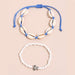 Wholesale Boho Shell Turtle Beaded Alloy Anklet JDC-AS-YeB009 anklets 烨贝 AF149-03 blue Wholesale Jewelry JoyasDeChina Joyas De China