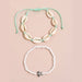 Wholesale Boho Shell Turtle Beaded Alloy Anklet JDC-AS-YeB009 anklets 烨贝 AF149-04 Cyan Wholesale Jewelry JoyasDeChina Joyas De China