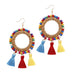 Wholesale Boho Tassel Microfiber Rice Bead Earrings JDC-ES-GSJM075 Earrings 杰米 color E68642 Wholesale Jewelry JoyasDeChina Joyas De China
