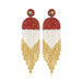 Wholesale Boho Tassel Microfiber Rice Bead Earrings JDC-ES-GSJM075 Earrings 杰米 red E68671 Wholesale Jewelry JoyasDeChina Joyas De China