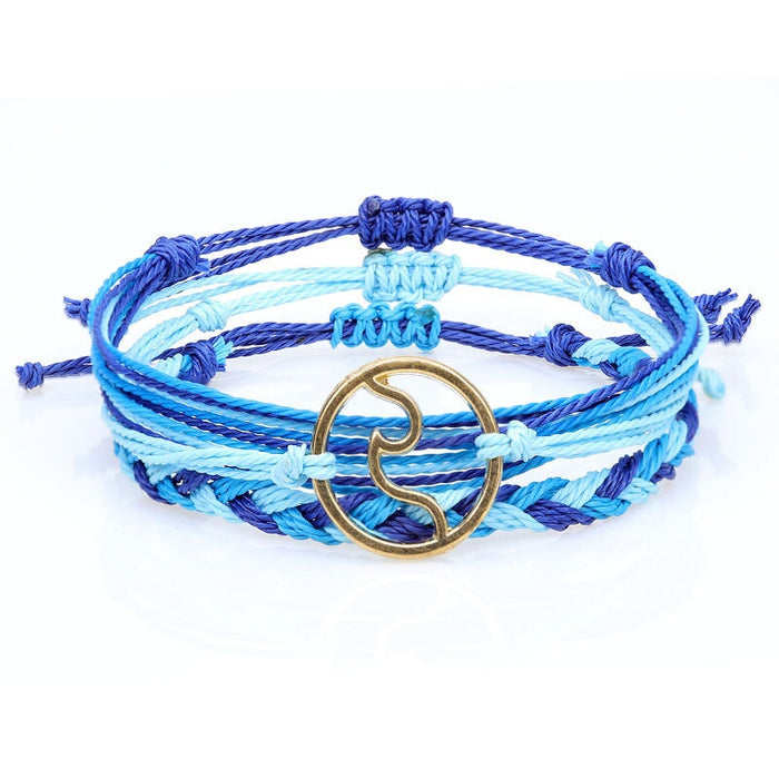 Wholesale Boho Wax Thread Braided Wave Bracelet JDC-BT-Yiye007 Bracelet 益烨 9-32/35-13/18-6 Wholesale Jewelry JoyasDeChina Joyas De China