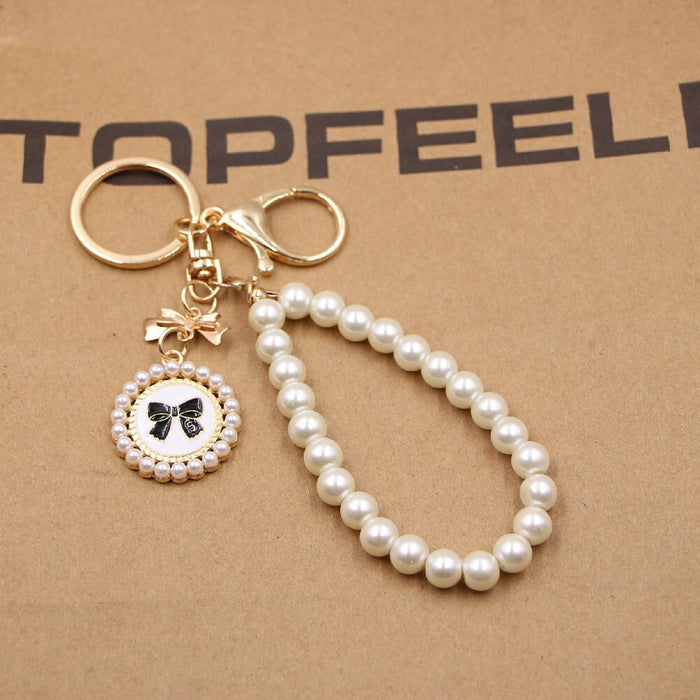 Wholesale Bow Pearl Bracelet Alloy Keychain JDC-KC-Zuge031 Keychains 祖格 Wholesale Jewelry JoyasDeChina Joyas De China