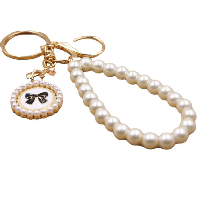 Wholesale Bow Pearl Bracelet Alloy Keychain JDC-KC-Zuge031 Keychains 祖格 Wholesale Jewelry JoyasDeChina Joyas De China