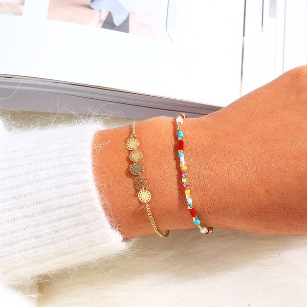 Bulk Jewelry Wholesale bracelet alloy beads multicolor small wafer JDC-BT-e057 Wholesale factory from China YIWU China