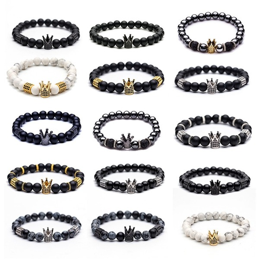 Bulk Jewelry Wholesale Bracelet Black frosted stone  geometry JDC-BT-KJ002 Wholesale factory from China YIWU China