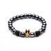 Bulk Jewelry Wholesale Bracelet Black frosted stone  geometry JDC-BT-KJ002 Wholesale factory from China YIWU China