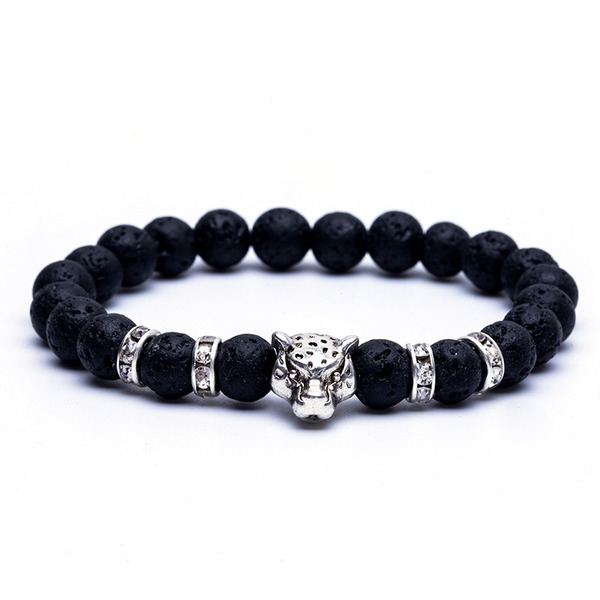 Bulk Jewelry Wholesale Bracelet Black frosted volcanic stone  geometry JDC-BT-KJ010 Wholesale factory from China YIWU China