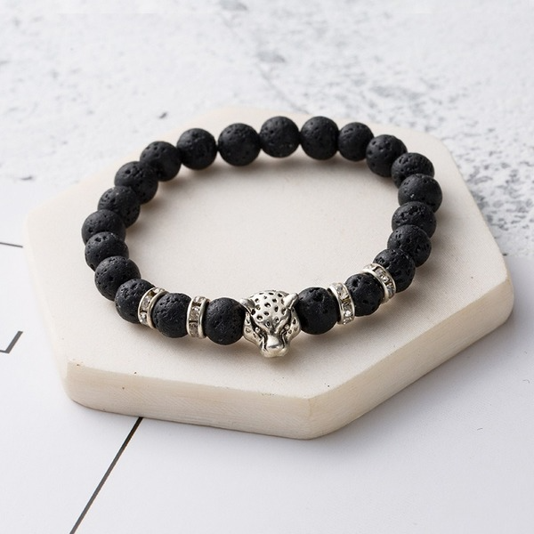 Bulk Jewelry Wholesale Bracelet Black frosted volcanic stone  geometry JDC-BT-KJ010 Wholesale factory from China YIWU China