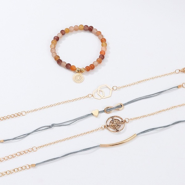 Bulk Jewelry Wholesale Bracelet color alloy acrylic bead compass love JDC-BT-e088 Wholesale factory from China YIWU China