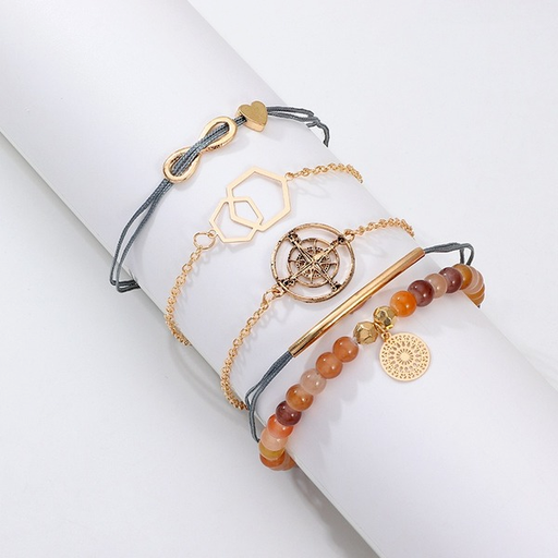 Bulk Jewelry Wholesale Bracelet color alloy acrylic bead compass love JDC-BT-e088 Wholesale factory from China YIWU China