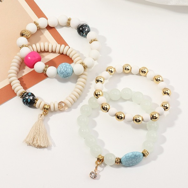 Bulk Jewelry Wholesale bracelet color alloy turquoise tassel beads JDC-BT-e0118 Wholesale factory from China YIWU China