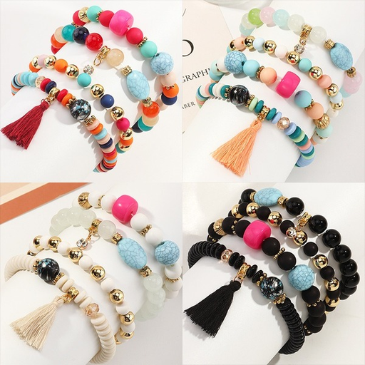 Bulk Jewelry Wholesale bracelet color alloy turquoise tassel beads JDC-BT-e0118 Wholesale factory from China YIWU China