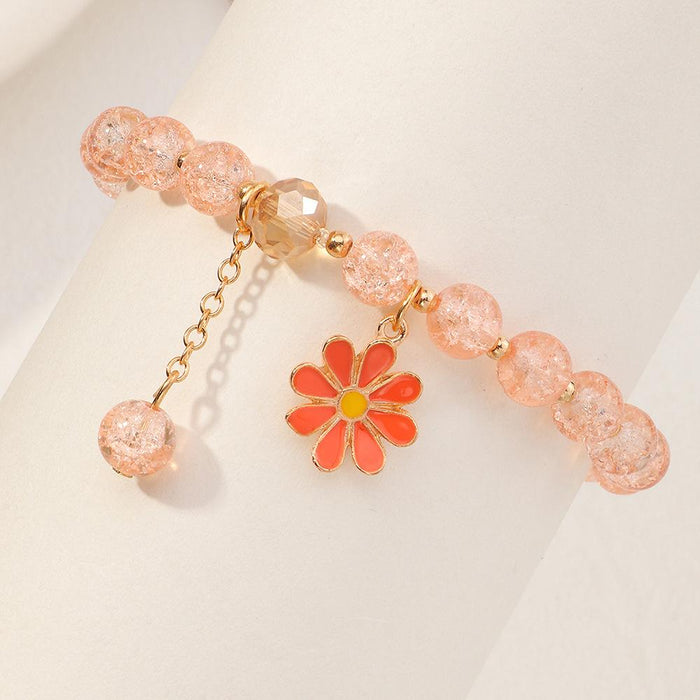 Bulk Jewelry Wholesale Bracelet fans crystal beads flower JDC-BT-e0104 Wholesale factory from China YIWU China