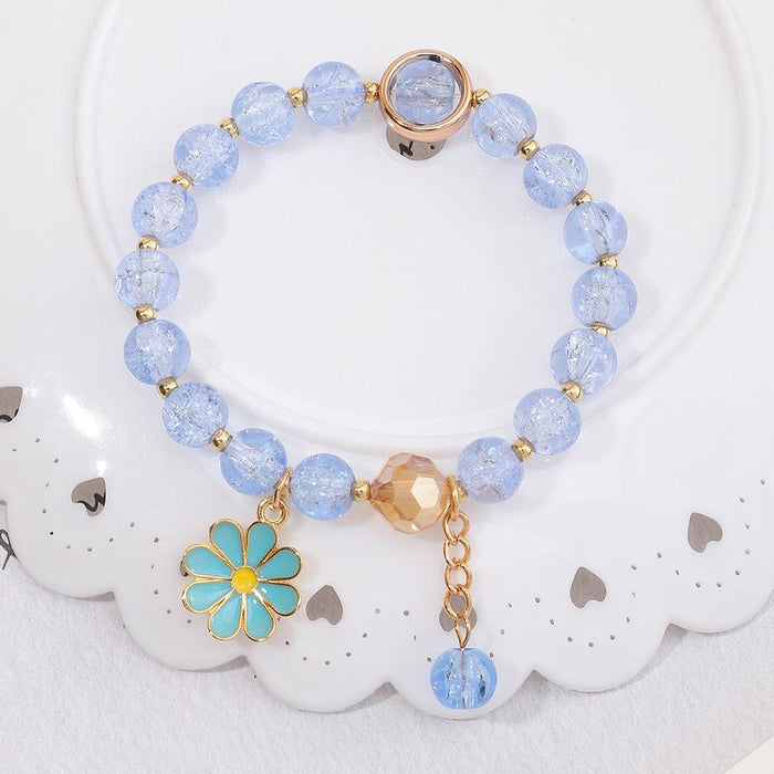 Bulk Jewelry Wholesale Bracelet fans crystal beads flower JDC-BT-e0104 Wholesale factory from China YIWU China