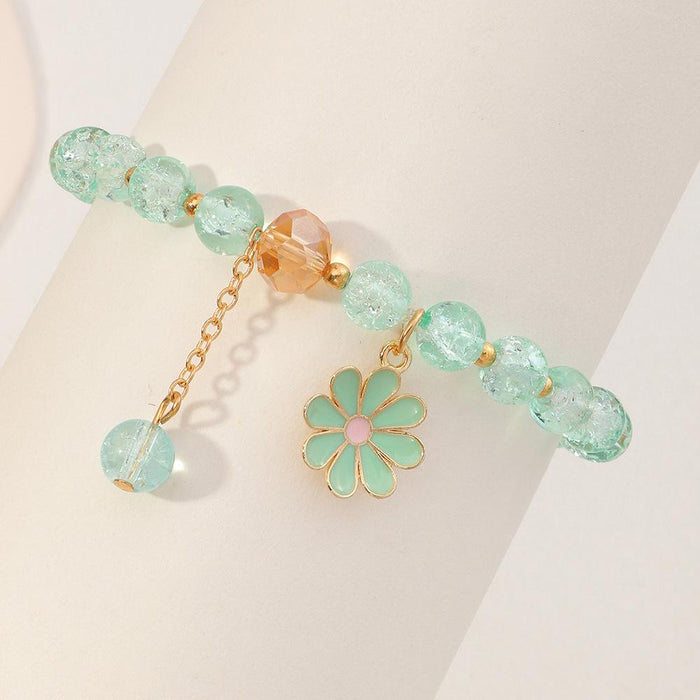 Bulk Jewelry Wholesale Bracelet fans crystal beads flower JDC-BT-e0104 Wholesale factory from China YIWU China