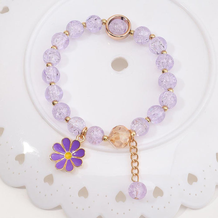 Bulk Jewelry Wholesale Bracelet fans crystal beads flower JDC-BT-e0104 Wholesale factory from China YIWU China