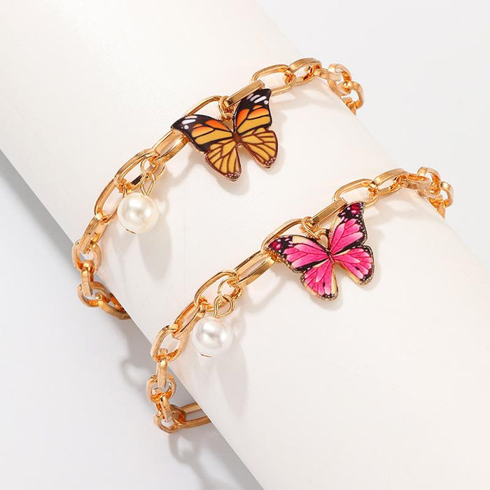 Bulk Jewelry Wholesale bracelet gold alloy butterfly geometry JDC-BT-e042 Wholesale factory from China YIWU China