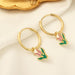 Bulk Jewelry Wholesale bracelet gold alloy tulips flowers JDC-BT-e099 Wholesale factory from China YIWU China