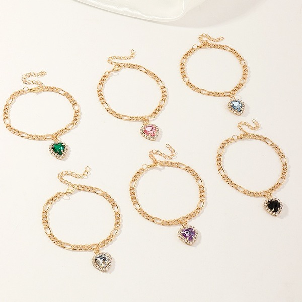 Bulk Jewelry Wholesale bracelet gold love zircon peach heart JDC-BT-e0121 Wholesale factory from China YIWU China