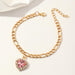 Bulk Jewelry Wholesale bracelet gold love zircon peach heart JDC-BT-e0121 Wholesale factory from China YIWU China