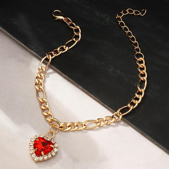 Bulk Jewelry Wholesale bracelet gold love zircon peach heart JDC-BT-e0121 Wholesale factory from China YIWU China