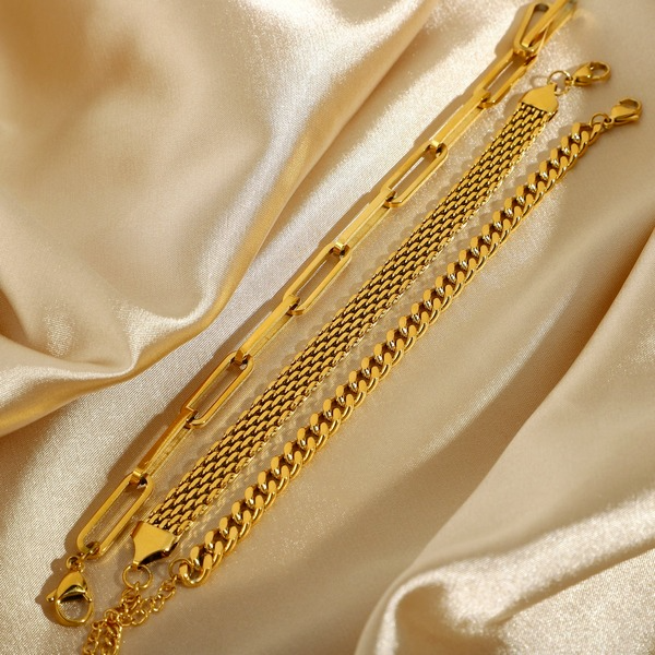 Bulk Jewelry Wholesale Bracelet gold Stainless steel geometry JDC-BT-JD031 Wholesale factory from China YIWU China