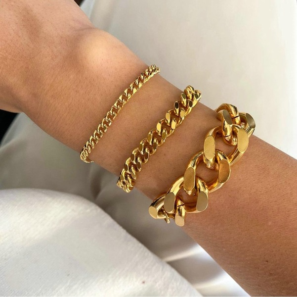 Bulk Jewelry Wholesale Bracelet gold Stainless steel Miami JDC-BT-JD030 Wholesale factory from China YIWU China