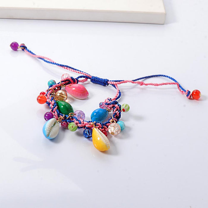 Bulk Jewelry Wholesale Bracelet Purple rice bead shells hand-woven JDC-BT-JJ012 Wholesale factory from China YIWU China