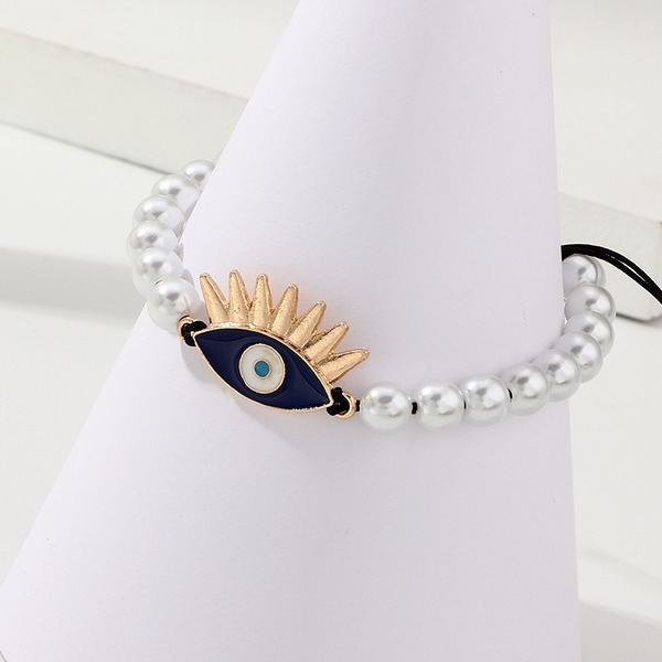 Bulk Jewelry Wholesale Bracelet White Pearl Naizhu blue devil's eye JDC-BT-e079 Wholesale factory from China YIWU China