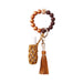 Wholesale Braided Hand Sanitizer Bag Silicone Beaded Keychain Wristlet MOQ≥2 JDC-KC-JM007 Keychains 杰米 MOQ2 brown K68317 Wholesale Jewelry JoyasDeChina Joyas De China