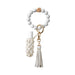 Wholesale Braided Hand Sanitizer Bag Silicone Beaded Keychain Wristlet MOQ≥2 JDC-KC-JM007 Keychains 杰米 MOQ2 white K68317 Wholesale Jewelry JoyasDeChina Joyas De China