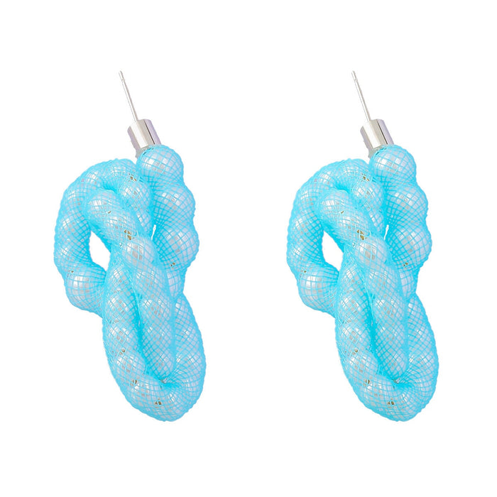 Wholesale Braided Imitation Pearl Alloy Earrings JDC-ES-JL955 Earrings 氿乐 blue Wholesale Jewelry JoyasDeChina Joyas De China