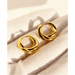 Wholesale Brass Gold Plated Simple ins Hong Kong Style Spiral Croissant Small Earrings JDC-ES-BaoLi003 Earrings 宝莉 Wholesale Jewelry JoyasDeChina Joyas De China