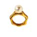 Wholesale Brass Real Gold Plated Vintage Bamboo Pearl Ring JDC-RS-BaoLi064 Rings 宝莉 Wholesale Jewelry JoyasDeChina Joyas De China