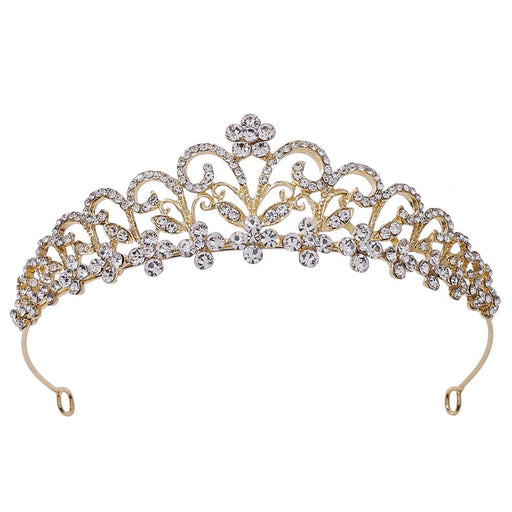 Wholesale Bridal Crown Flower Rhinestone Alloy Headband JDC-HD-ZuanG001 Headband 钻岗 Wholesale Jewelry JoyasDeChina Joyas De China