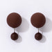 Wholesale Brown acrylic Earrings JDC-ES-C186 Earrings 陌茗 Wholesale Jewelry JoyasDeChina Joyas De China