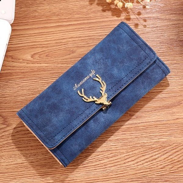 Bulk Jewelry Wholesale brown frosted long tri-fold fawnWallet  JDC-WT-jh001 Wholesale factory from China YIWU China