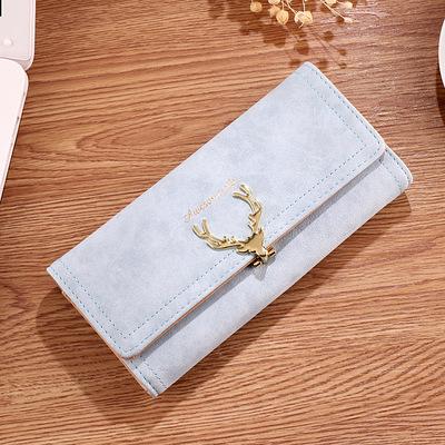 Bulk Jewelry Wholesale brown frosted long tri-fold fawnWallet  JDC-WT-jh001 Wholesale factory from China YIWU China