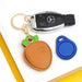 Wholesale brown leather keychain JDC-KC-Bam004 Keychains 捌门 Wholesale Jewelry JoyasDeChina Joyas De China