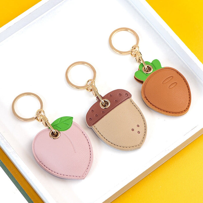 Wholesale brown leather keychain JDC-KC-Bam004 Keychains 捌门 Wholesale Jewelry JoyasDeChina Joyas De China