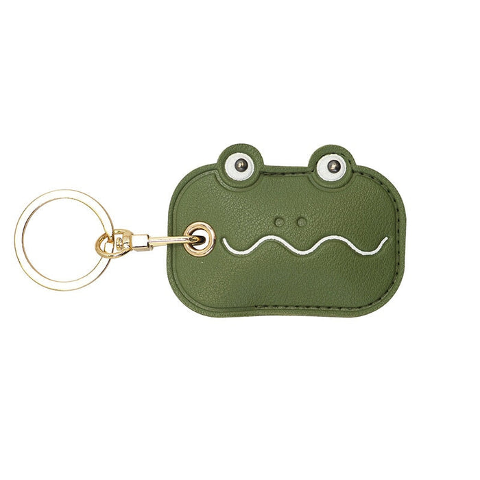 Wholesale brown leather keychain JDC-KC-Bam004 Keychains 捌门 Frog Wholesale Jewelry JoyasDeChina Joyas De China