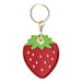 Wholesale brown leather keychain JDC-KC-Bam004 Keychains 捌门 LOOK3 access card cover-strawberry Wholesale Jewelry JoyasDeChina Joyas De China