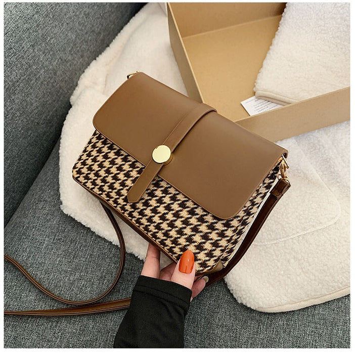 Wholesale brown shoulder cross-body small square bag JDC-SD-MJ003 Shoulder bag 麦嘉 Wholesale Jewelry JoyasDeChina Joyas De China