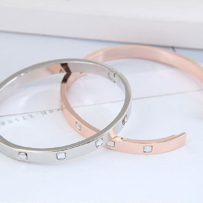 Wholesale Buckle Rhinestone Minimalist Plating Copper Bracelet (F) JDC-BT-DZL001 Bracelet 蝶之恋 Wholesale Jewelry JoyasDeChina Joyas De China