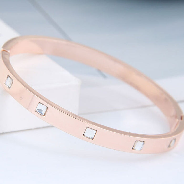 Wholesale Buckle Rhinestone Minimalist Plating Copper Bracelet (F) JDC-BT-DZL001 Bracelet 蝶之恋 Wholesale Jewelry JoyasDeChina Joyas De China