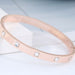 Wholesale Buckle Rhinestone Minimalist Plating Copper Bracelet (F) JDC-BT-DZL001 Bracelet 蝶之恋 rose gold square diamond Wholesale Jewelry JoyasDeChina Joyas De China