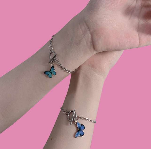 Wholesale butterfly bracelet coarse chain alloy bracelet JDC-BT-NZ039 Bracelet 奈珠 Wholesale Jewelry JoyasDeChina Joyas De China