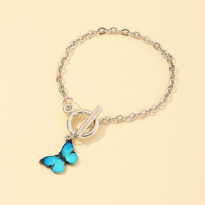 Wholesale butterfly bracelet coarse chain alloy bracelet JDC-BT-NZ039 Bracelet 奈珠 BZ1213lanse Wholesale Jewelry JoyasDeChina Joyas De China